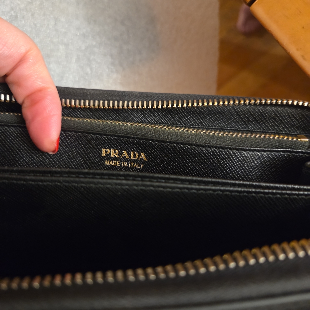 Authentic Prada Saffiano Leather Long Zip-Around Wallet - Picture 2 of 14
